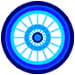 Spinning bike wheel loading indicator